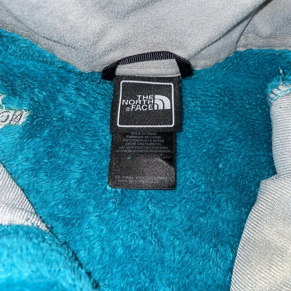 The‎ North Face Osito Fleece Jacket Womens XS Teal Blue Full Zip High Pile Soft